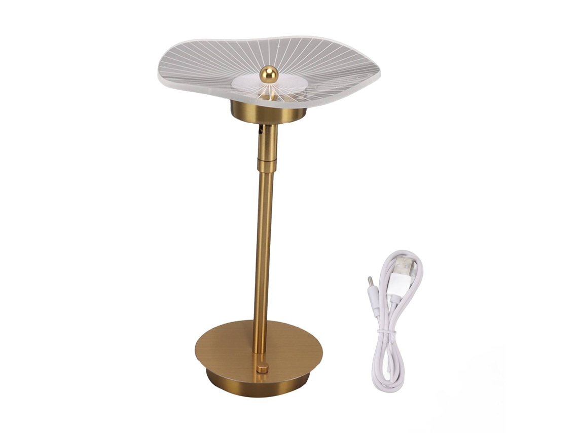 Lâmpada de Mesa Táctil com 3 Modos de Cor Regulável Continuamente Recarregável Usb Luz Noturna