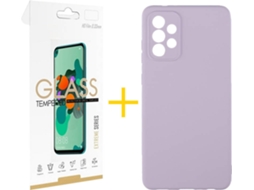 Capa e Película de Vidro Samsung A72 5G SKYHE Silicone Líquido Roxo