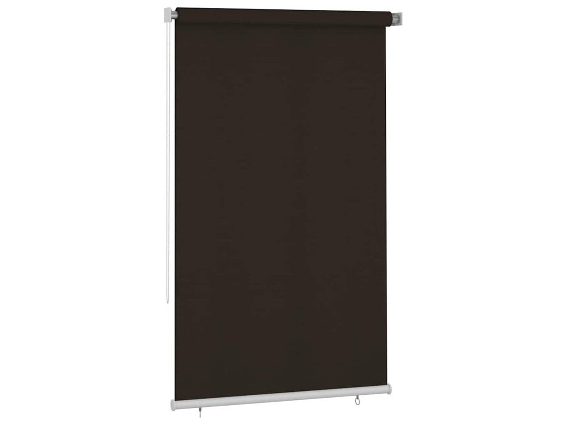 Maison Exclusive - Estore De Rolo Para Exterior 145 Cm (l) X 230 Cm (a) Castanho Hdpe