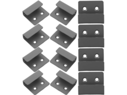 Suportes Pendurar Azulejos Cerâmicos Garneck, Aço Inoxidável, 20 Peças, Gancho Plano Em J Painéis, 10mm, Cinza