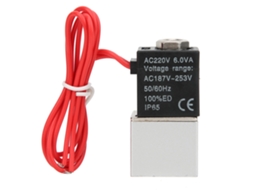 Válvula Solenoide De Ação Direta 220vac Corpo Alumínio Ip65 Para Água Ar Óleo G1/8in