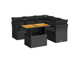 Garden Sofa Set, Garden Sofa Sets Vidaxl Preto Rattan / Vime (n/a)