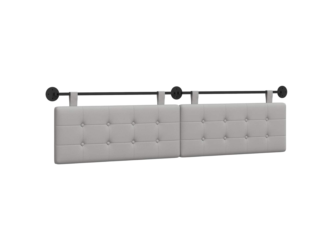 Conjunto 1 Cabeceira De Quarto Vidaxl Cinzento Tecido (210 X 55 X 5 Cm)