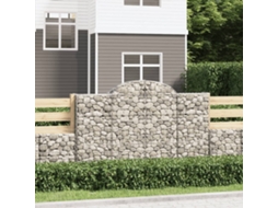 Vidaxl Cestos Gabião Arqueados 18pcs 200x50x120/140 Ferro Galvanizado