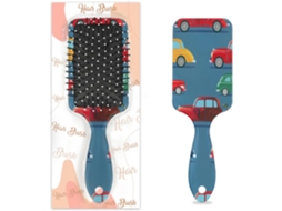 Escova Desembaraçadora Para Cabelos Molhados E Secos, Com Design De Carro Desenho Animado, Pente Com Almofada De Ar Para