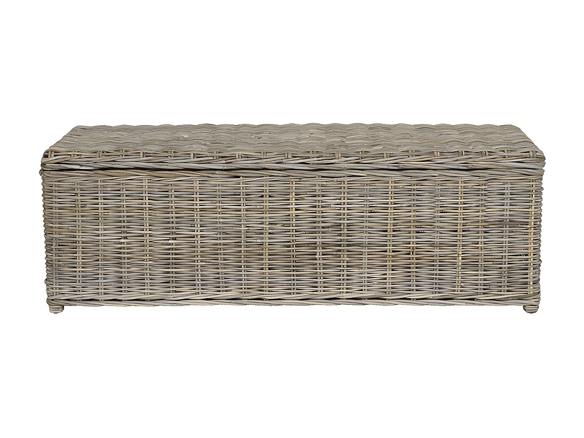 Cofre e Baú Gao OZAIA (Cinzento - Rattan e fibra natural - 130x45x44 cm)