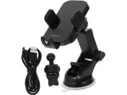 Carregador De Carro De 10w Com Suporte Para Celular E Ventosa Para Saída De Ar, Preto, Protetor E Antiderrapante.