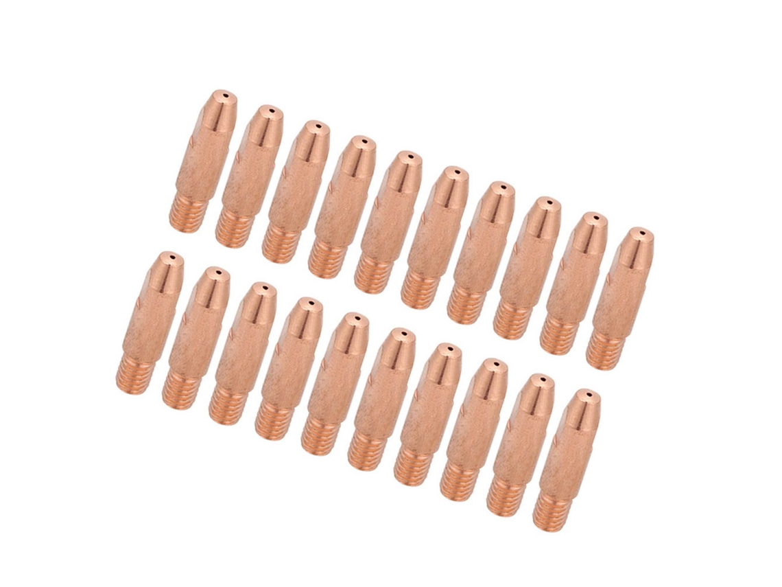 Laxiscreed 20 Peças De Pontas De Contacto De Cobre M6 Para Soldadoras Binzel 24kd Mig/mag