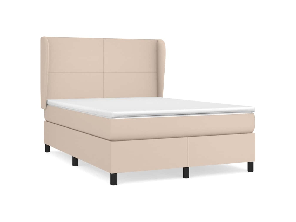 Box Spring Bed, Box Spring Beds Vidaxl Marrom Couro Artificial (140 X 190 Cm)