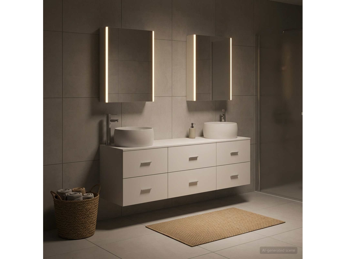 Vidaxl Conjunto De Móveis Para Banheiro 5 Unid. Branco