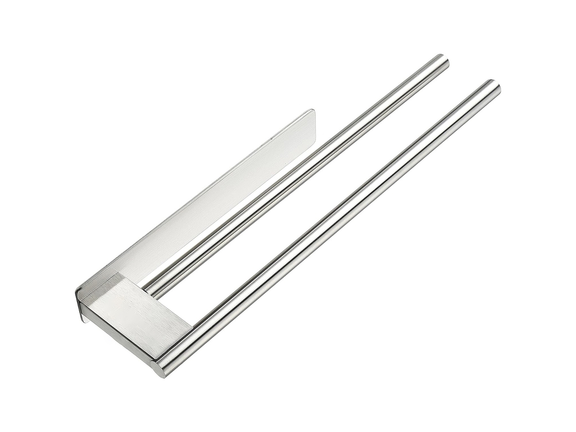 Suporte para Toalhas Sem Perfuração Aço Inoxidável 2 Braços NEVEANCE