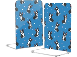Suporte Para Livros Em Acrílico Com Formato De Cachorro Boston Terrier, Perfeito Para Escritório E Computador