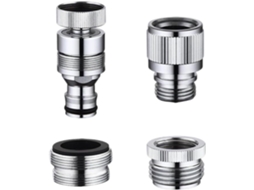 Kit De Adaptadores Latão 4 Peças Para Mangueira Jardim, Com Conexão