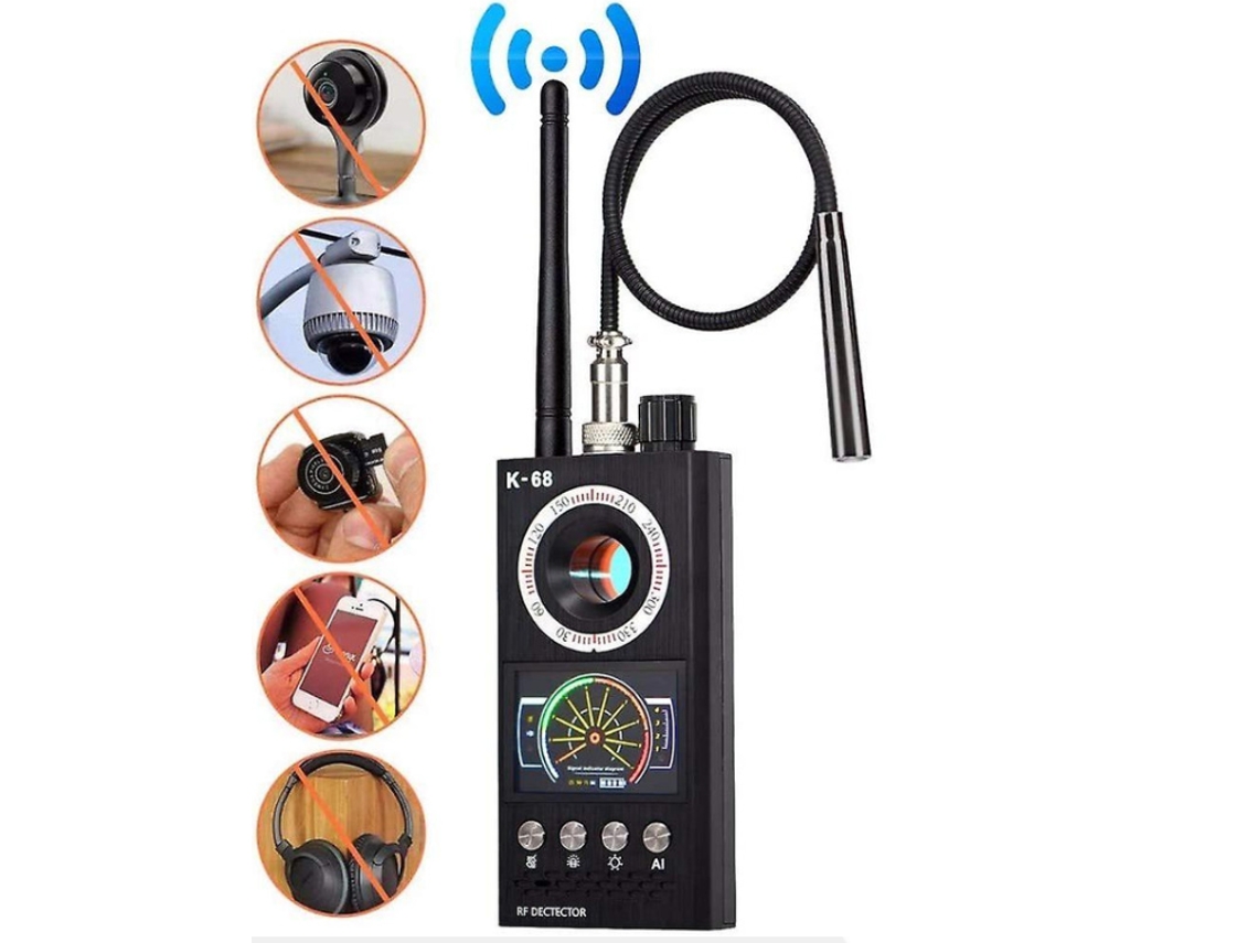 Detector Anti Spy Scanner Sem Fio De Sinal Rf Para Proteção Privada Yizhood (preto)