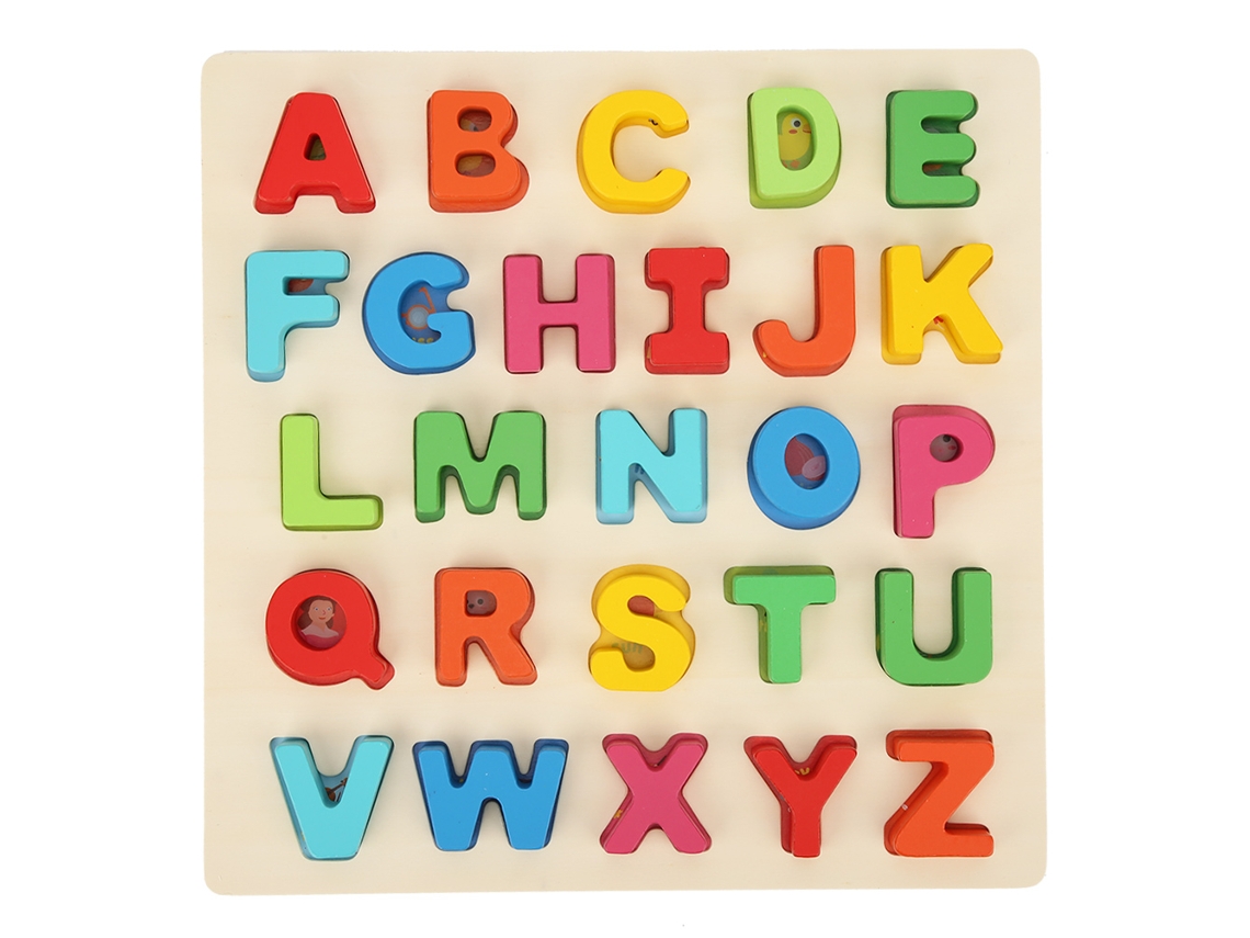Mali quebra cabeça de Letras Maiúsculas em Madeira Brinquedo Educativo para Crianças Acima de 2 Anos