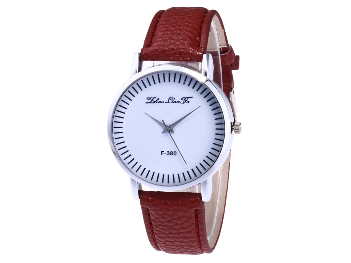 Reloj De Pulsera Para Mujer Zhoulianfa F380-a Marrón De Movimiento De Cuarzo