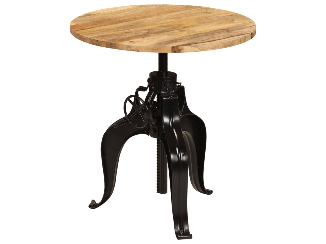 Vidaxl Mesa De Bar Em Madeira Mangueira Maciça 75x(76-110) Cm