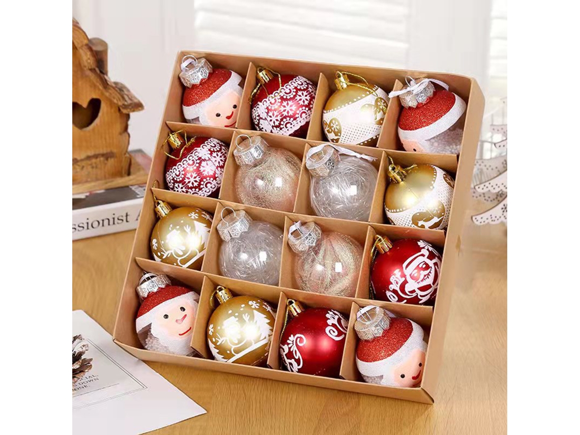 Bolas Para Árvore De Natal (pacote Com 16, Eletroplatadas) Eoocoo