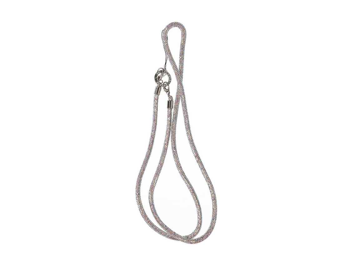 Colar Com Pulseira Para Celular De 120 Cm - Glitter Iridescente