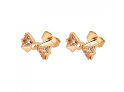 Brincos De Cobre Com Laço E Zircão Decoração Presente