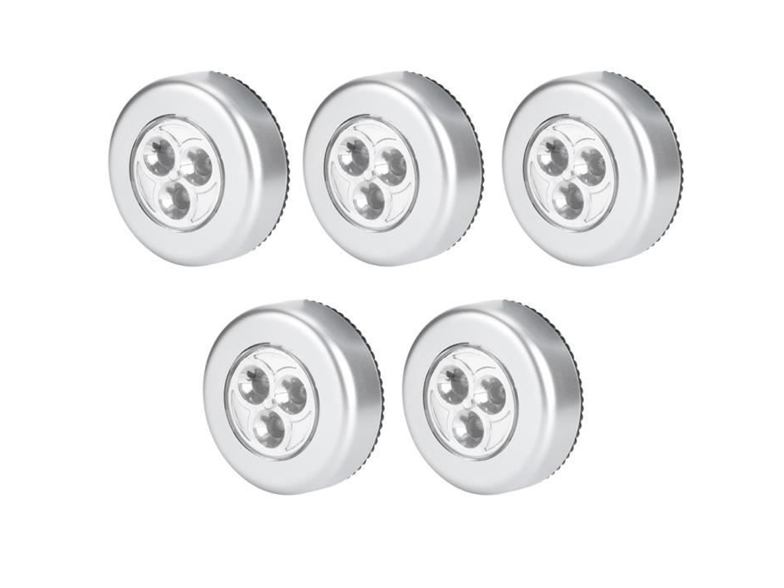 Luminária Led Para Armário, 5 Unidades, Alimentação Por Bateria, Para Guarda-roupa, Cozinha, Corredor, Escadas Ou Móveis