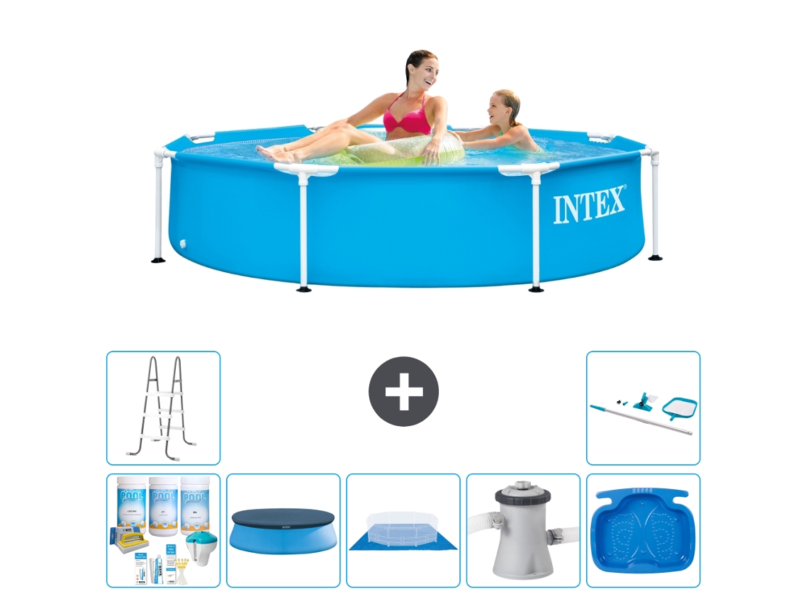 Piscina com Estrutura Redonda 244x51 Cm 8 peças S20395 INTEX