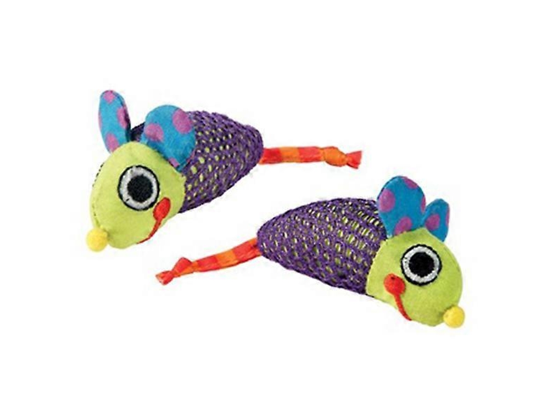 Brinquedo Gato Rato Mastigável Com Catnip 2pcs Erva Masticável