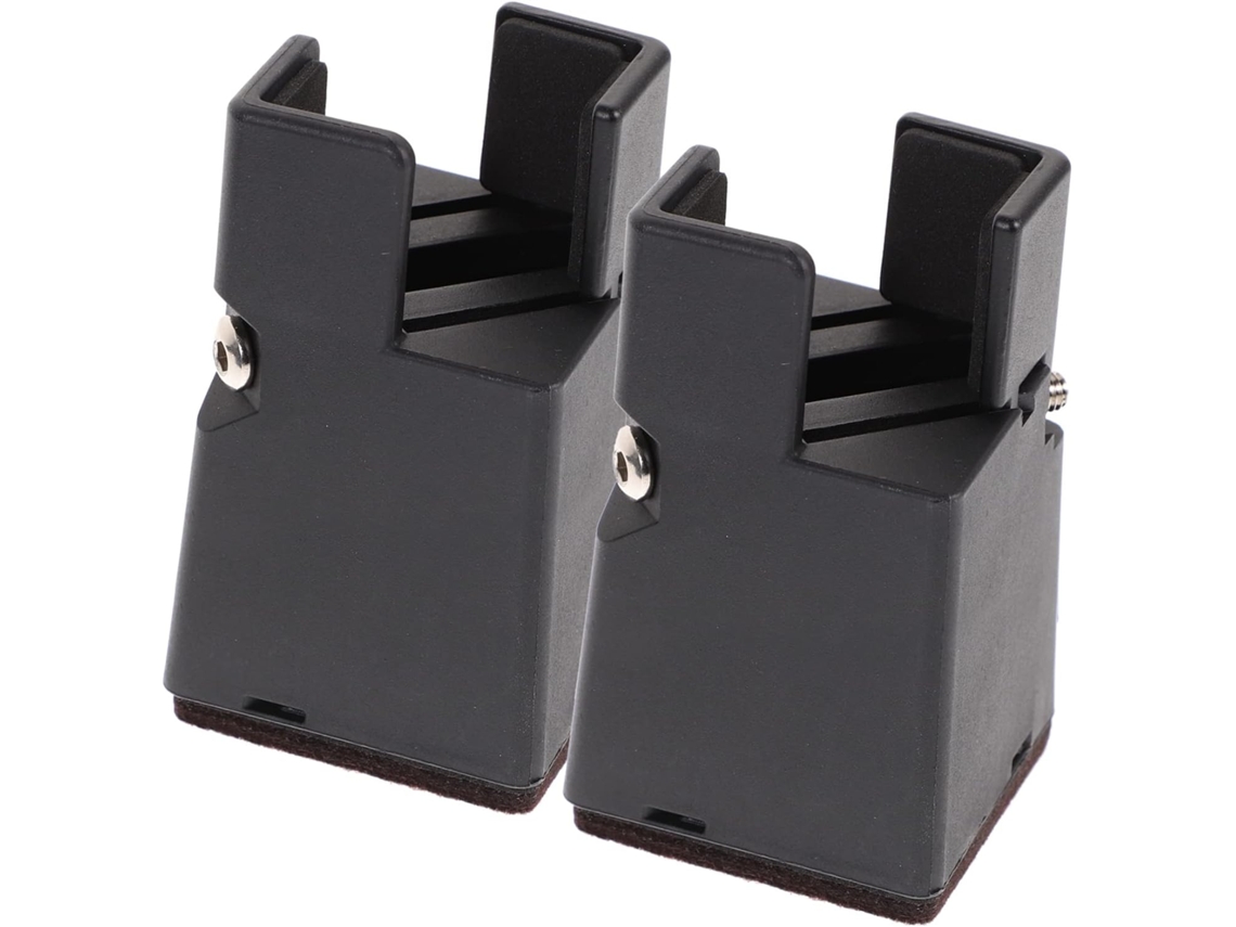 Elevadores de mesa e cama ajustáveis Mipcase em ABS, pretos, suporte resistente, faixa de ajuste de 1 cm a 3,7 cm para