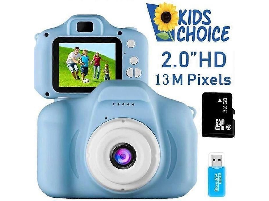 Mini Câmera Digital Infantil Hd 1080p Recarregável e Resistente a Impactos para Fotos e Vídeos TAISHENGDA (azul)