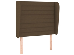 Headboard, Headboards Vidaxl Marrom Tecido (103 X 23 X 118/128 Cm)