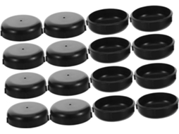 Doitool Conjunto De 16 Pés Plástico Preto Para Móveis Com Almofadas Redondas Antiderrapantes E Resistentes A Arranhões