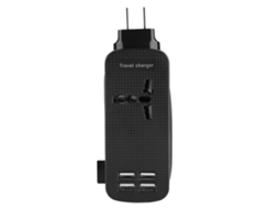 Carregador de Viagem EOOCOO (saída 4usb Tensão Larga 110 240v)