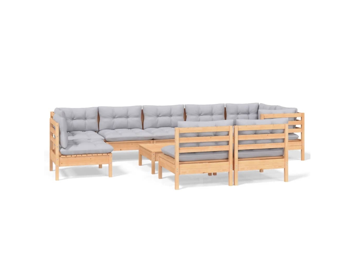 Garden Lounge Set, Garden Lounge Sets Vidaxl Cinzeto Madeira De Pinho (n/a)