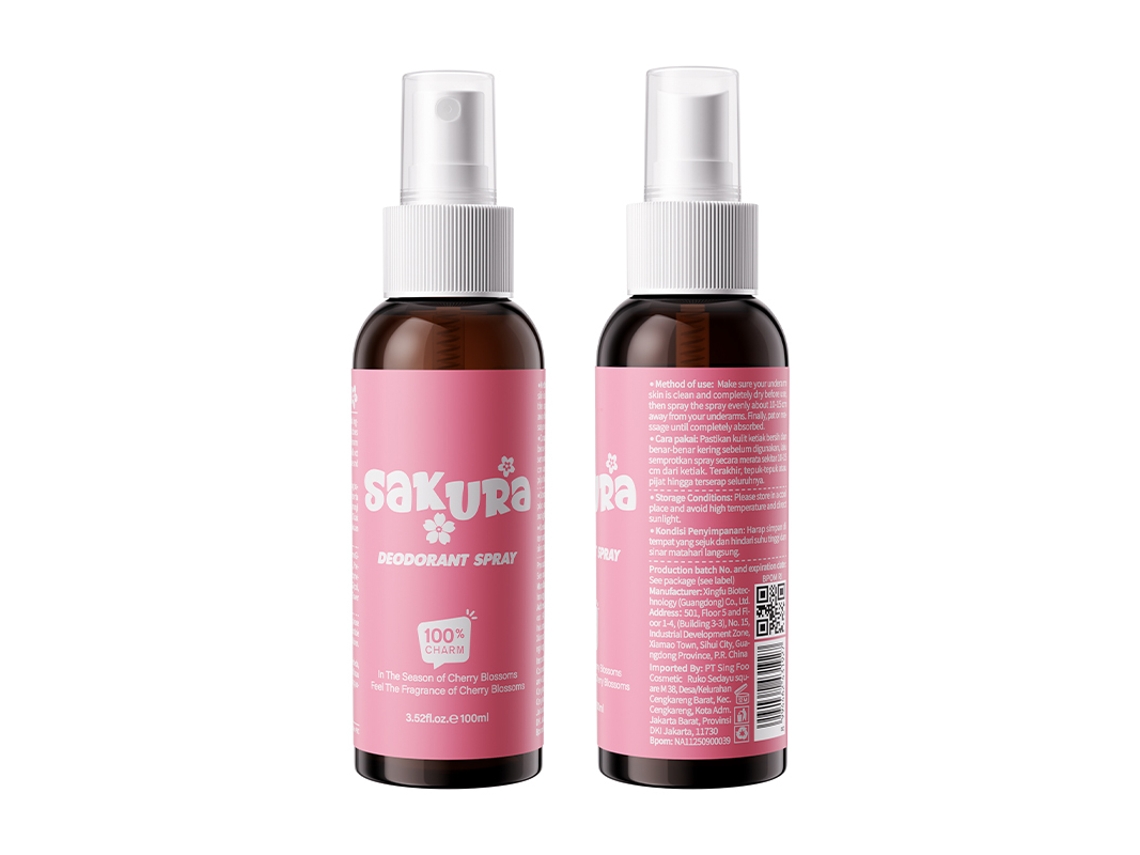 Desodorante Spray LAXISCREED Sakura 100ml, Proteção Diária com Conforto