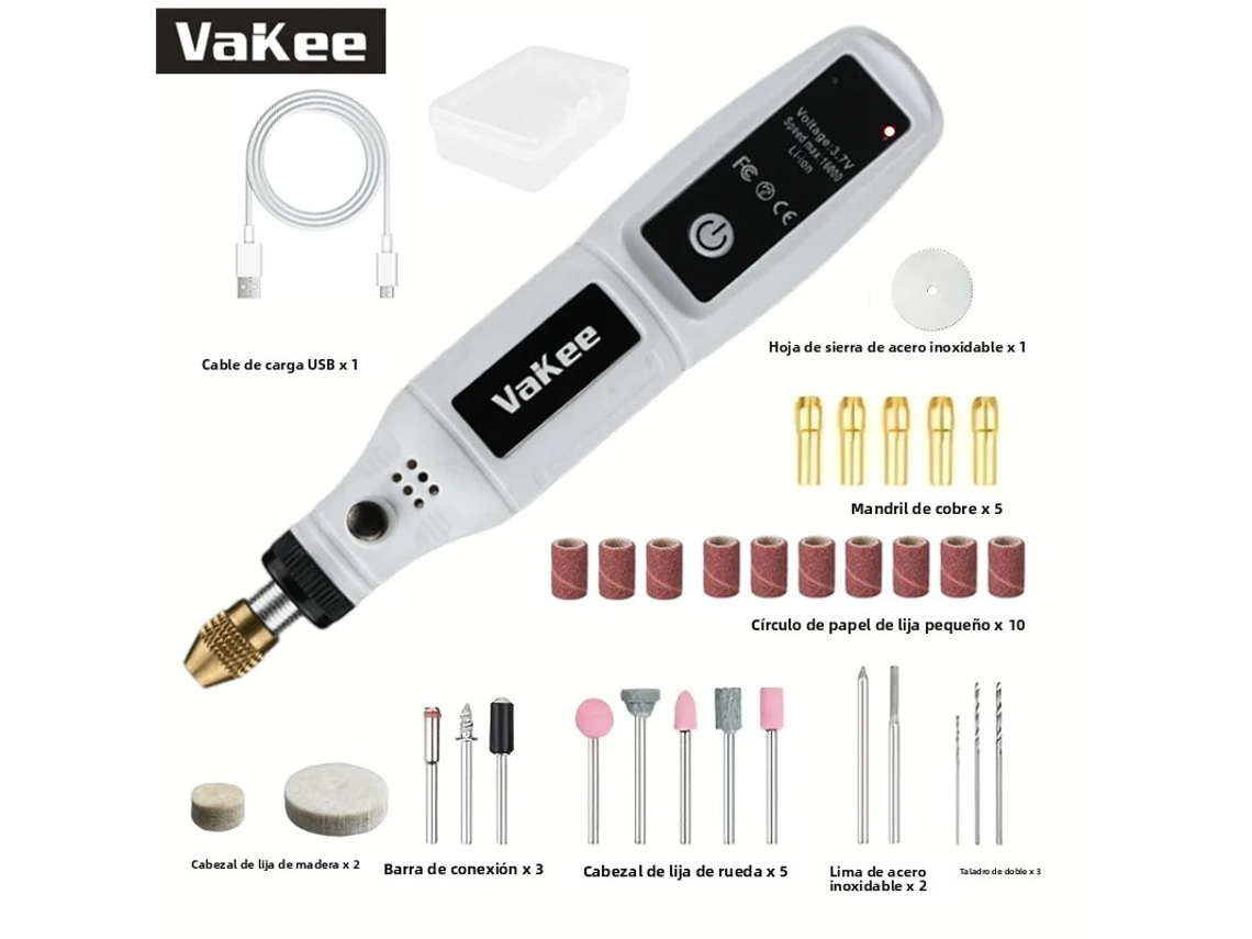 (branco 2) Mini Furadeira Recarregável Usb, Ferramenta Rotativa, Mini Polidora