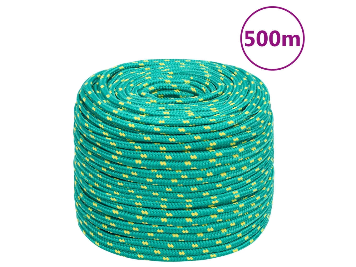 Vidaxl Corda De Barco 6 Mm 500 M Polipropileno Verde