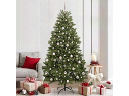 Vidaxl Árvore De Natal Artificial Verde 210 Cm Pvc E Metal