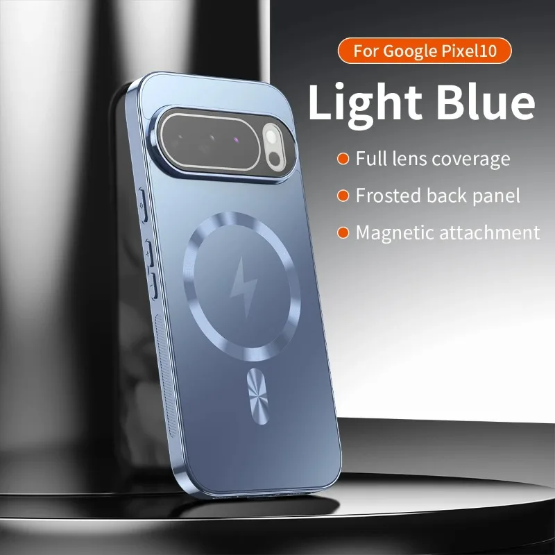 Capa Magnética Para Celular (google Pixel 6a Azul Claro), Com Acabamento Nano Fosco E Resistente A Impactos.