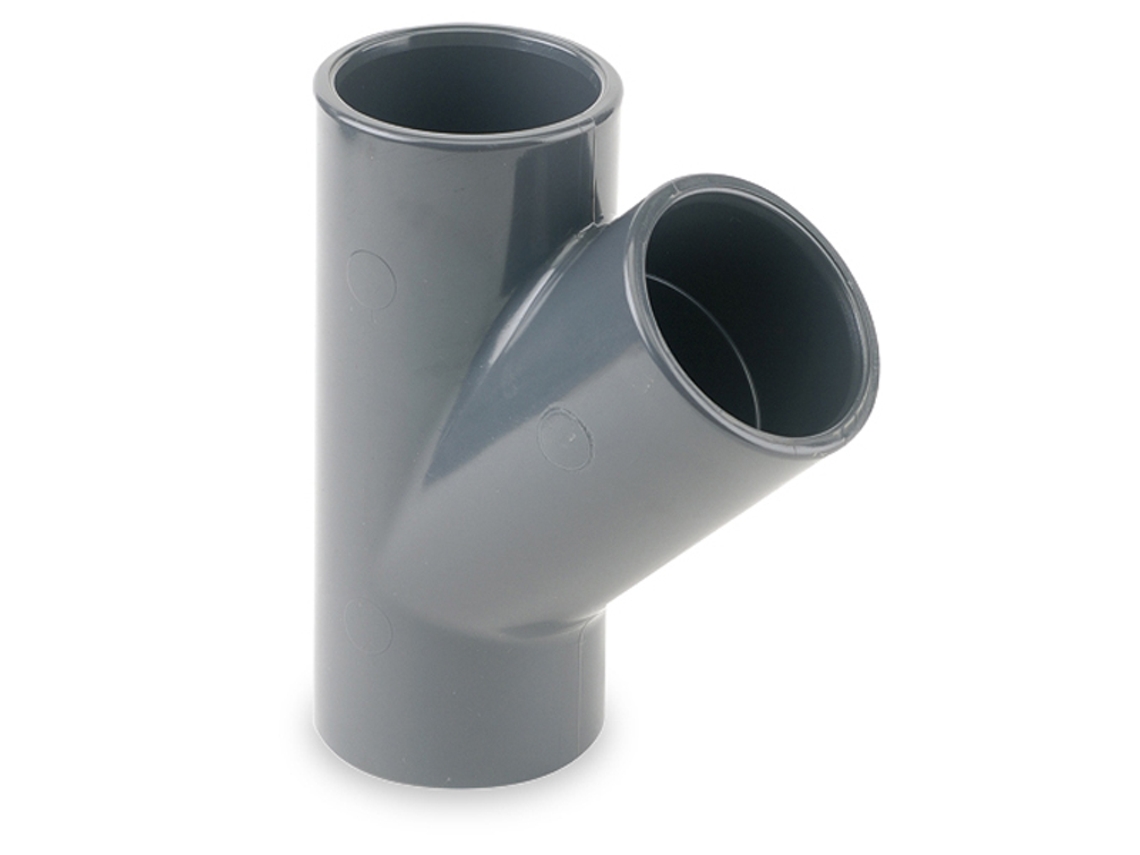 Tê 45º PVC Pressão Encolar 50 HIDROTEN