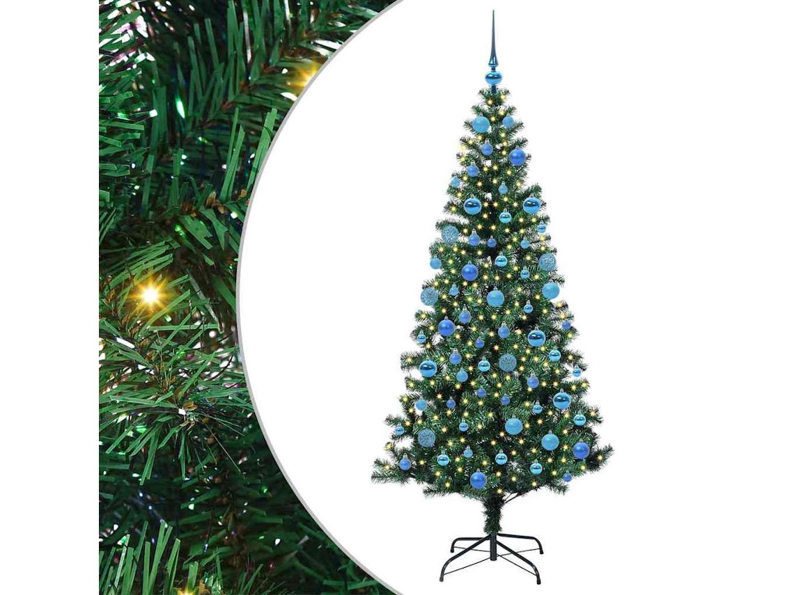Conjunto 1 Decoração De Árvore De Natal Vidaxl Verde Pvc (180 Cm)
