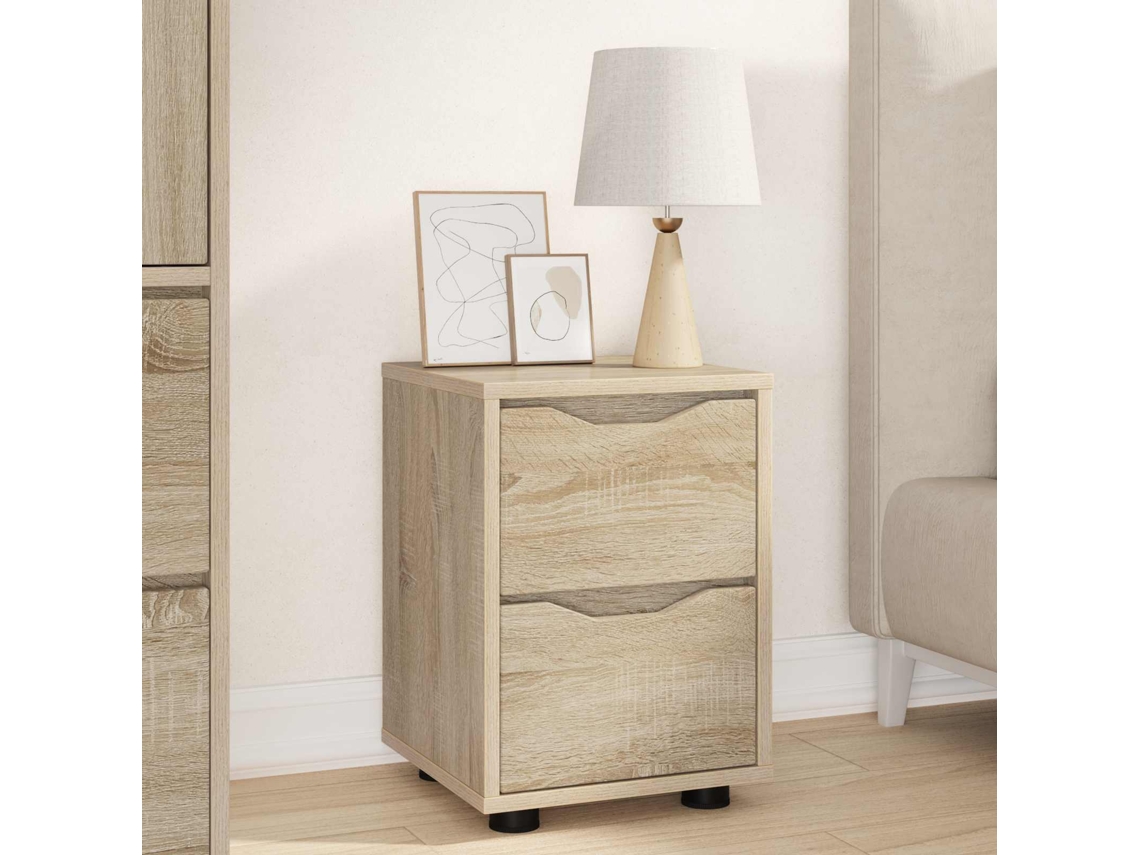 Vidaxl Mesa-de-cabeceira Com Gaveta Carvalho Sonoma 30,5 X 30 X 43 Cm