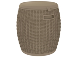 Caixa de Armazenamento VIDAXL 3 Em 1 Polipropileno Castanho-Claro (42.5x42.5x44 cm)