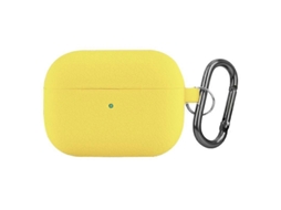 Capa protetora de silicone com textura de lichia para fones de ouvido sem fio AirPods Pro. GIECY