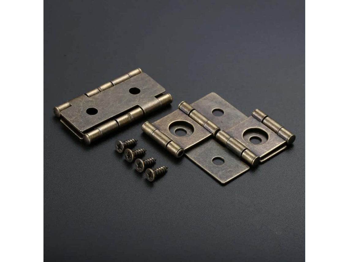 Duas Dobradiças De Bronze Com Rolamento Duplo Para Painéis Tela, Ferragens Para Dobradiças De Móveis Madeira Antiga, 47 *