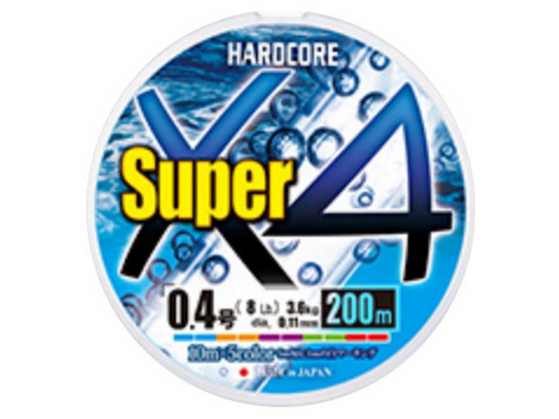 Trançado Hardcore Super X4 200 M Colorido 0.170 Mmduel