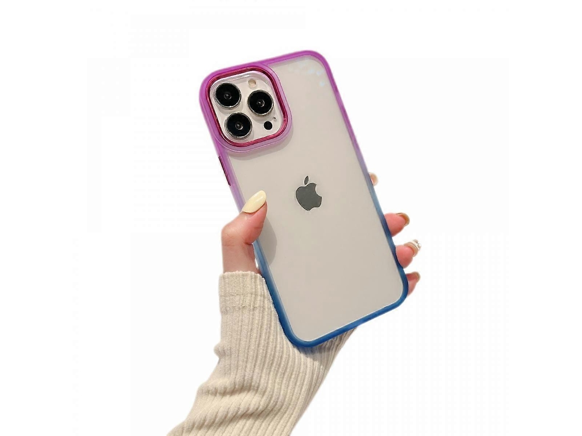 Capa Para Iphone 11 Pro Max, Não Amarela Capa Protetora Antichoque Ultrafina, Roxa Azul