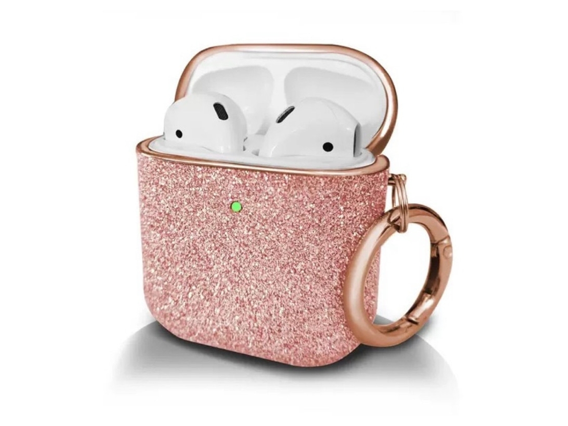 Capa Zruxe Para Airpods 1/2 Eletroplastada Resistente (dourado Rosé)