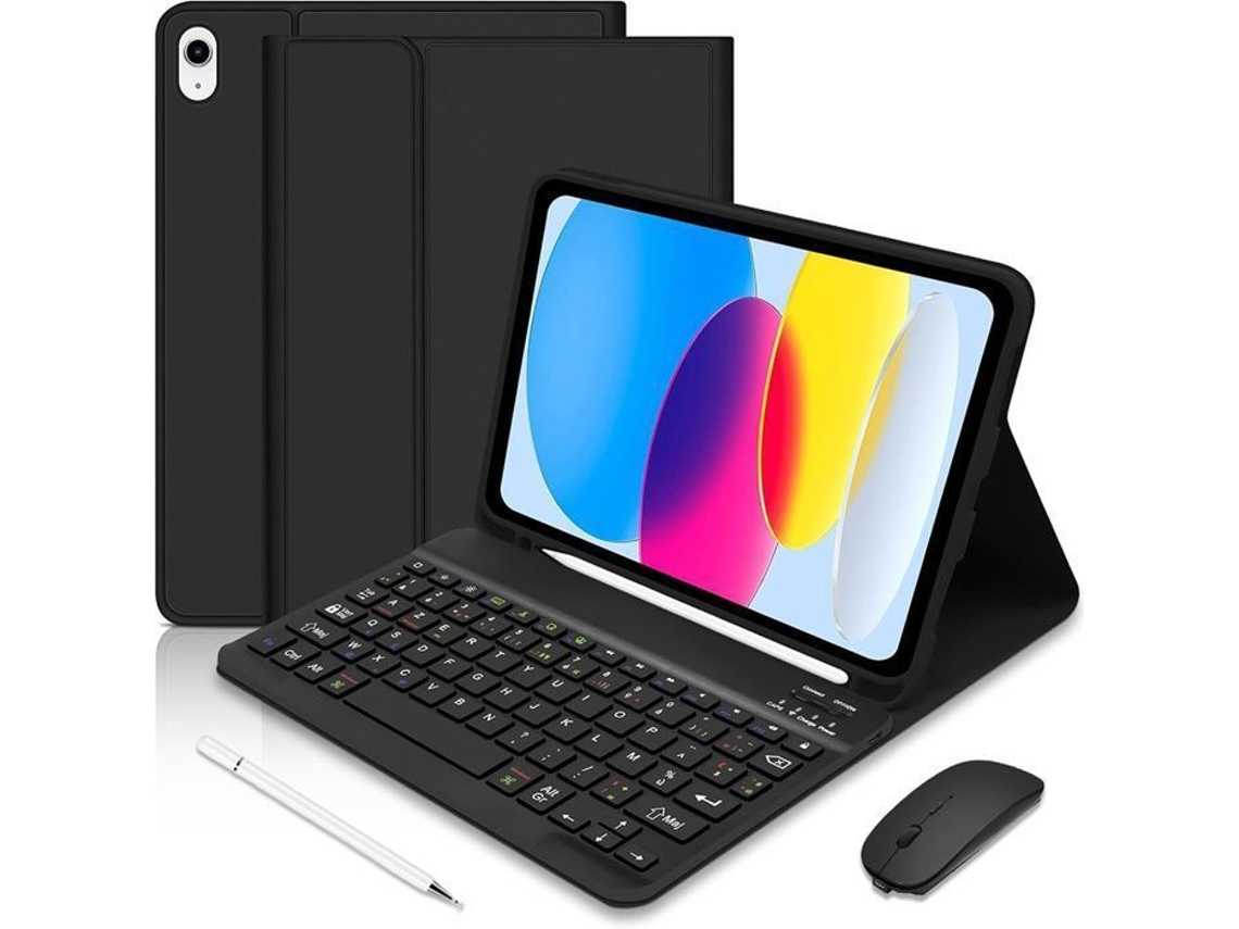 Teclado Coque, Booling, Para Ipad A16-11"-couro Pu, Bluetooth, Caneta E Mouse Incluídos