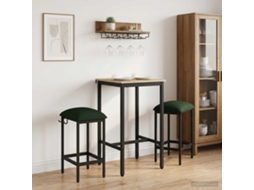 Vidaxl Banco De Bar 2 Unid. Verde-escuro 40 X 32 X 64 Cm