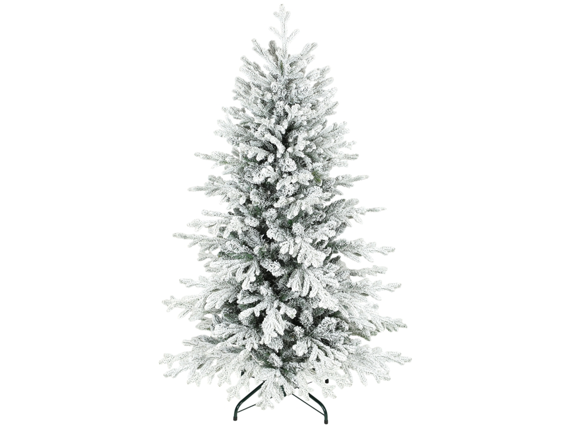 Árvore De Natal Artificial De 150 Cm Com Neve, 1162 Galhos E Suporte De Metal Dobrável.